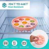 Moules à glaçons en silicone SILIKOLOVE Factory à 9 cavités en forme de rose, antiadhésifs en platine LFGB, sans BPA, pour crème glacée