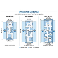 Casa Contenedor Multifuncional con Personalización Creativa, con Baño y Cocina, Casa Contenedor Modular Prefabricada