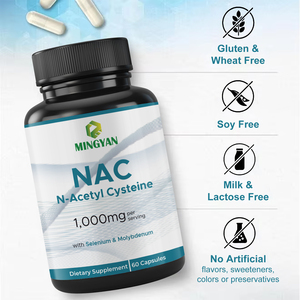 Cápsulas NAC OEM ODM, Suplemento Complejo para la Defensa Inmunológica y la Salud del Hígado, Apoyo Diario Efectivo para el Cuidado de la Salud - Product Image 2