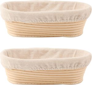 Custom Handmade Eco-Friendly Solid Wood <b>Bread</b> Proofing & Fermentation <b>Basket</b> Set with Breadboard Custom Color Carton Packaging - Product Image 1