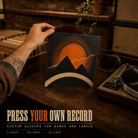 Emballage personnalisé en papier recyclable pour disques vinyles carrés avec pochette intérieure antistatique et design estampé à chaud style rock des années 70