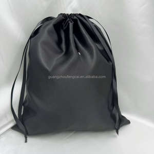 Bolsa de satén negra de lujo personalizada con cordón para gorras, sombreros, sujetadores, ropa interior y embalaje de viaje - Product Image 5