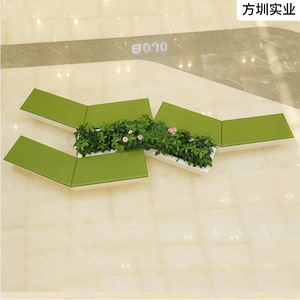 Chaise d'extérieur rectangulaire en fibre de verre, moderne et durable, pour centre commercial et jardin - Product Image 5