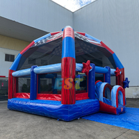 Château gonflable géant de couleur marbre pour les fêtes, les locations, les aires de jeux pour enfants, les châteaux gonflables d'extérieur pour la fête de l'Indépendance