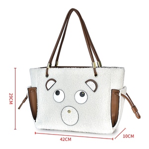 Borsa Tote in Velluto Peluche, Borsa a Tracolla Grande da Viaggio per Donna, Borsa a Tracolla Capiente per Esterni <span class=keywords><strong>2274</strong></span> - Product Image 6
