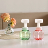 Vente en gros 300ml vide en plastique PETG forme de pétale mousse distributeur bouteille fleur mousse pompe bouteille pour savon liquide lavage des mains
