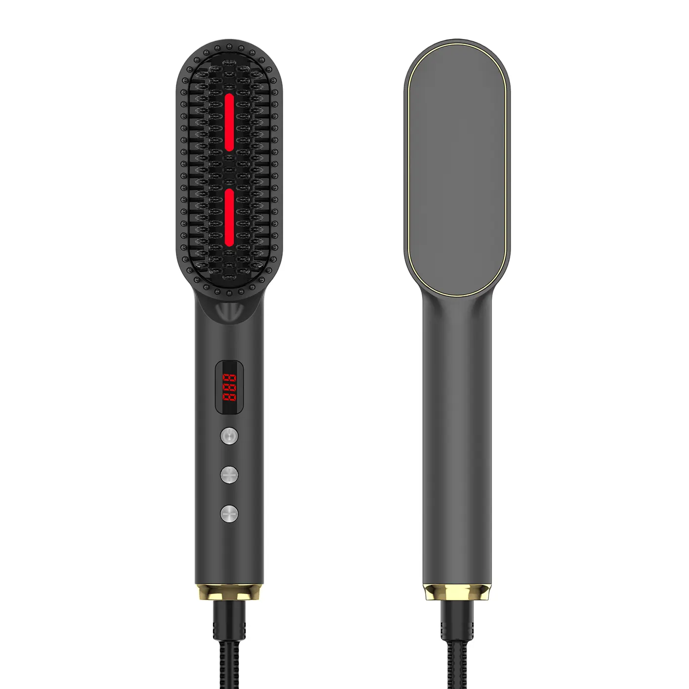 Anti-Scald LED Indicator Fast Ceramic Heating Straightener comb negative Ionic Infrared Hair straightening Brush