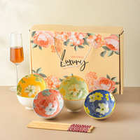 2025 nouvelle conception bols en céramique Style japonais vaisselle vaisselle porcelaine 6 bol coffret cadeau pour mariage