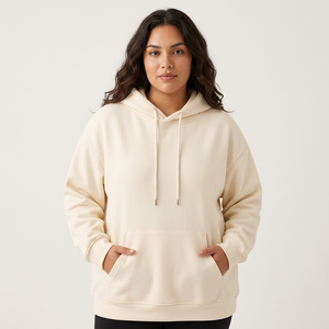 Classic Women's <b>Winter</b> <b>Hoodie</b> OEM Cotton Soft Casual Loose Fit Sweatshirt with Embroidery Front Logo Options for Daily Wear - Product Image 1