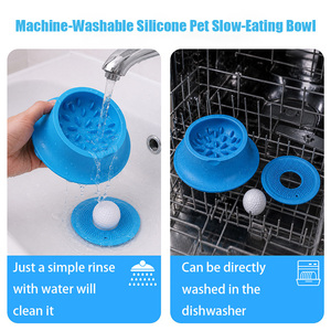 Cuenco de silicona 2 en 1 personalizado para gatos, dispensador lento antideslizante con bola rodante para lamer, juguete para perros - Product Image 3