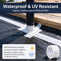 Bande de barrière anti-vapeur pour la construction, résistante aux températures froides et chaudes, en PE acrylique blanc, pour film de protection de la maison et sous-couche.