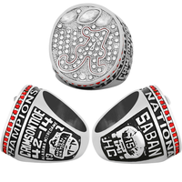 QIUZHEN 1964-2020 NCAA Football américain Alabama Design d'équipe américaine Bague de championnat en alliage haut de gamme avec pierres précieuses Best-seller