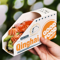Boîtes alimentaires personnalisées en papier kraft recyclable et écologique en forme de taco, finition UV/mate, emballage en gros pour tacos, nachos, BBQ, sushis