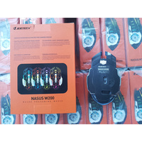 JERTECH W200 Profesional Gamer Ergonómico Diseño USB Conectado PC Coche Diseño Recargable RGB Retroiluminado Inalámbrico Gaming Mouse