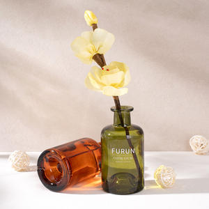 Bouteille d'arôme en gros, <span class=keywords><strong>parfum</strong></span> d'intérieur, 120 ml, bouteille ronde en verre vide pour diffuseur à bâtonnets, faible MOQ avec bâtonnets - Product Image 4