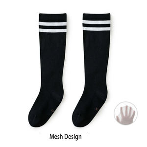 Thin Kids Baby Long White Black Knee High <span class=keywords><strong>Medias</strong></span> Dos rayas Vestido escolar Calcetines de niña - Product Image 4