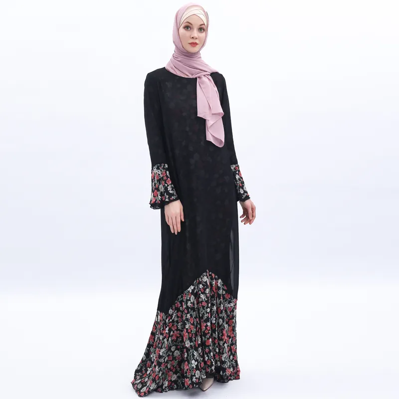 Hochwertige Mode Satin muslimische Frauen Damen Abaya