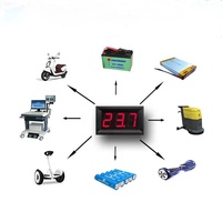 DC 5V-120V 2 cables 0,56 ''LED voltímetro Digital medidor de voltaje coche bicicleta eléctrica Volt Detector Tester Monitor