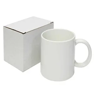 Bán sỉ 11oz trắng gốm tráng cup giá rẻ truyền nhiệt in trống thăng hoa Mug cho thân thiện với môi quà tặng cho