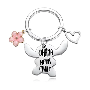 <span class=keywords><strong>Ohana</strong></span> significa collar familiar Stitch llavero joyería regalos - Product Image 5