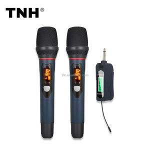 TNH um-x12 mikrofon pengisian daya nirkabel Universal mikrofon dinamis UHF Cerdas tampilan LED untuk konferensi kinerja langsung - Product Image 1