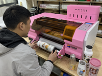 Printer UV DTF 3D A3 untuk Pencetakan Kaos dan Tabung, Head Print DX7, Semi-Otomatis, Daya Cuci Tinggi, Roll-to-Roll Non-Detachable
