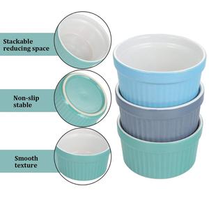 De cerámica de ollas de 8oz moldes de soufflé de platos de cerámica hornear tazas crema tazas de pudín de Creme Brulee hielo Crea - Product Image 3