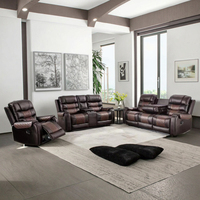 Canapé sectionnel inclinable en cuir confortable, ensemble de canapés inclinables pour salon, mobilier de salon - Vente chaude