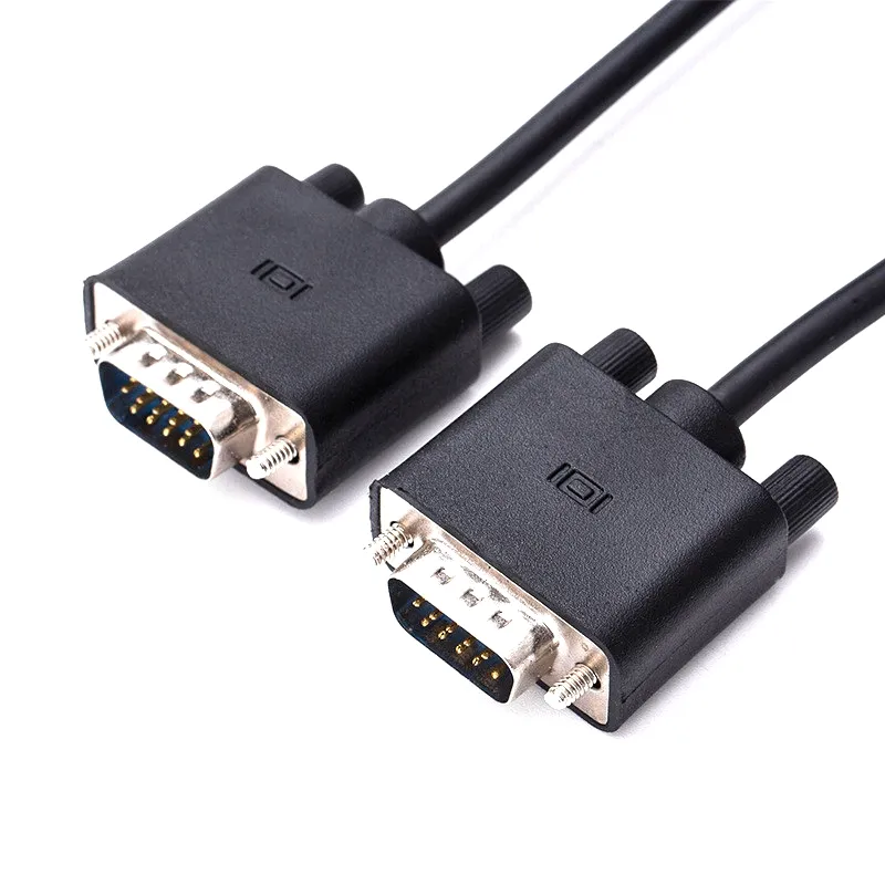 Cable 1080P Full HD VGA to VGA Cable Male to Male Coaxial Cable with Ferrite Cores Gold Plated Connectors 15PIN 4+5 1.5M
