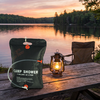Ensemble de sacs de douche pliables écologiques en PVC de 20 L avec interrupteur marche/arrêt pour le camping en plein air, la randonnée, la sécurité Baolong C1004A