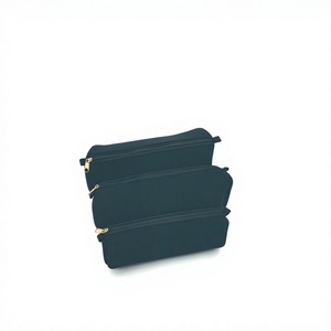 Neoprene school pencil case Black fabric pencil bag Zipper closure for school Office use neoprene pencil case - Product Image 3