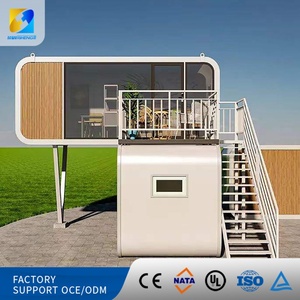 Portable Steel Apple Cabin Modular Prefab Electrical Plumbing Solar Powered for Outdoor Resort <b>House</b> Bathroom Warehouse Use - Product Image 2