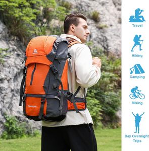 Free Sample <b>Lightweight</b> Waterproof Hiking <b>Backpack</b> Outdoor Camping Mountain Climbing Softback with Letter Pattern for Students - Product Image 6