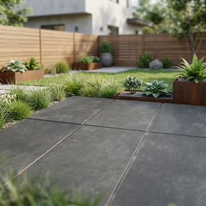 Dalles de pavage extérieures en porcelaine noire mate 600x900x20mm, haute résistance, antidérapantes R11, pour jardin extérieur - Product Image 2