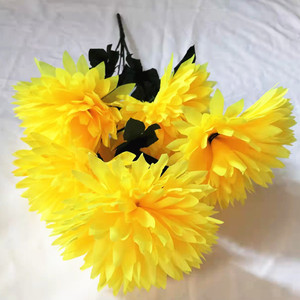 Fiori di Crisantemo Artificiali per il Festival Qingming, Culto degli Antenati, Pulizia dei Tombe, Visita alle Tombe, Bouquet Annodato a Mano in Tessuto - Product Image 5