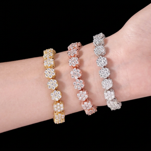 Collier et bracelet en chaîne cubaine en argent sterling 925 de haute qualité, sertis de diamants, style hip-hop, avec moissanite VVS, 8 mm - Product Image 1
