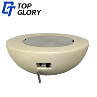 TG Patio Extérieur Foyer Au Gaz Naturel Moderne Style Simple Rond Rectangle Table De Feu pour La Maison Hôtel pour Salle À Manger Cour Utilisation