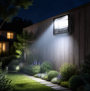 Solar LED Flood Light Waterproof High Brightness Outdoor Yard Garden Patio Post Lamp