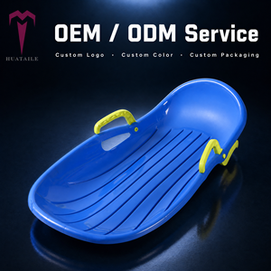 Luge pour enfants avec leviers de frein, dossier haut, pour deux personnes, en plastique HDPE, avec corde de traction, robuste, pour l'hiver, cadeau de Noël - Product Image 3