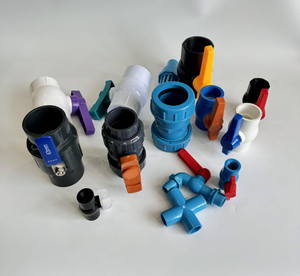 Simplicity Operated PVC Octagonal Ball Valve Nice Looking <strong>Pipe</strong> <strong>Fittings</strong> <strong>for</strong> Various Industries - Product Image 3