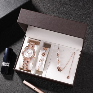 Fashion Ladies Luxury Stainless Steel <strong>Watch</strong> Strap Bracelet <strong>Watch</strong> Gift Box <strong>Set</strong> - Product Image 2