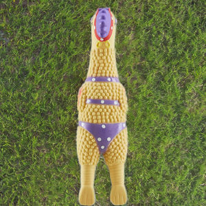 Squawkers büyükanne hippi civciv büyük interaktif köpek oyuncak lateks kauçuk tavuk topları - Product Image 3