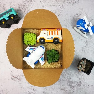 Kraft paper gift <b>box</b> with lid and ribbon, foldable <b>brown</b> cardboard <b>box</b>, suitable for gift packaging, customizable as per demand - Product Image 2