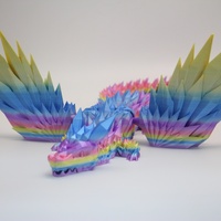 Dragón de Cristal Impreso en 3D, Articulado y Móvil, Decoración con Temática Animal de Películas y TV, Éxito de Ventas en Internet