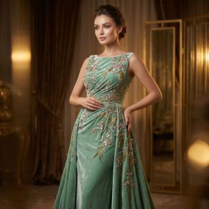 Tissu en velours de rayonne de luxe avec motif floral 3D perlé et broderie fil doré, artisanat lourd pour abayas et robes de soirée haut de gamme - Product Image 6