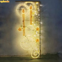 Uplumin decoraciones de calle de Navidad al aire libre luz nueva creativa 2D LED decoración poste calle motivo Luz