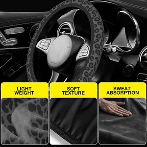Antideslizante, transpirable, de neopreno de alta elasticidad, Pu, cubierta para <span class=keywords><strong>volante</strong></span> de coche para Interior de coche, cubierta para <span class=keywords><strong>volante</strong></span> de coche, Protector para <span class=keywords><strong>volante</strong></span> - Product Image 2