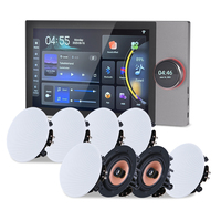 Système de musique d'ambiance intelligent Tuya pour maison connectée, 10 pouces, 8*30W, haut-parleur de plafond, panneau de commande central intelligent, amplificateur mural