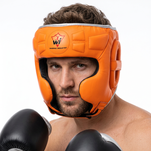 WARPRO INDUSTRY MMA ที่ครอบฟันสำหรับชกมวย ทำจากหนัง ปรับได้ ทนทาน พร้อมที่ครอบแก้ม คาง และหู (รุ่น WI-BMG-02) - Product Image 1