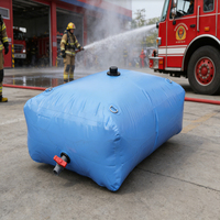 Conteneur d'eau pliable portable de 1000 L, réservoir d'eau de camping facile à transporter avec sac de rangement de 1T, sac à eau